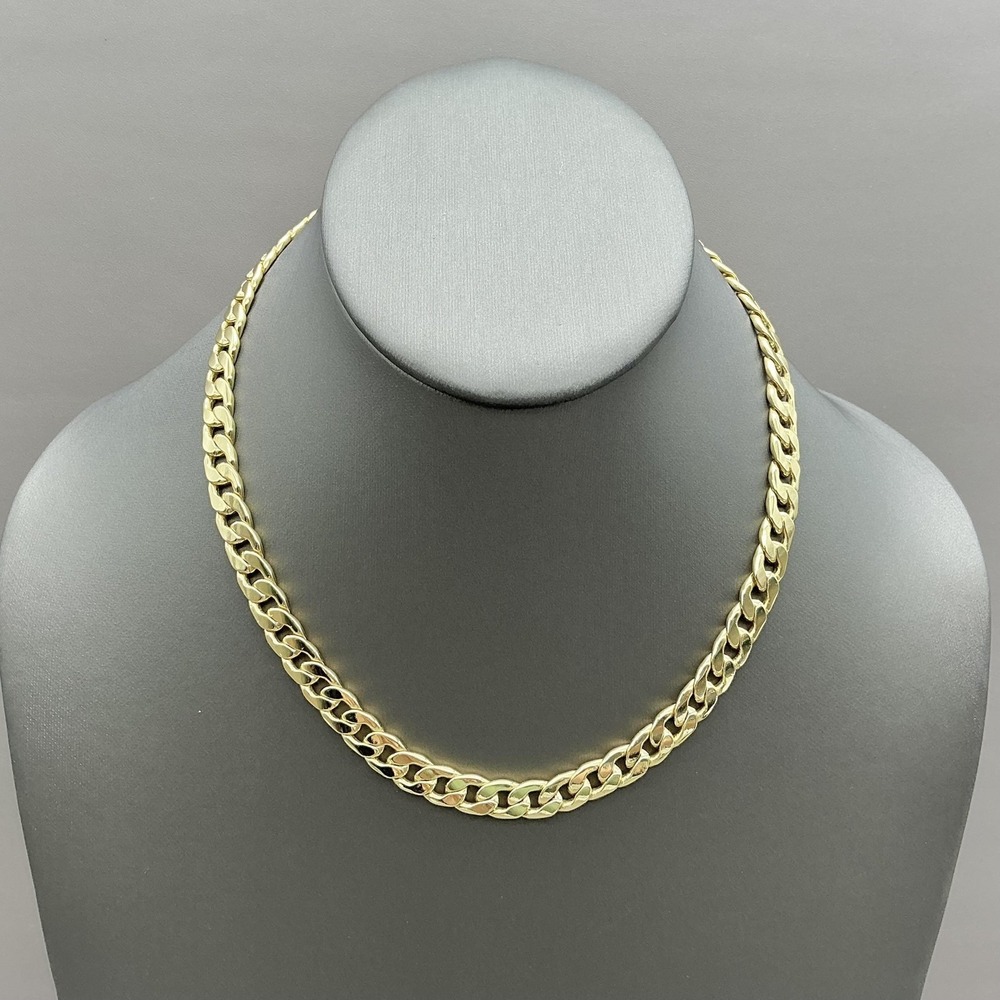 Necklace Gold Tone Curb Link Chain Bold Collar Statement Womens Jewelry 18 Inch